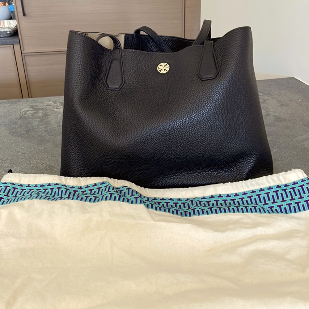 Tory Burch Black Leather Tote